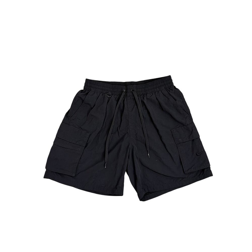 Nike Tech Woven Black Lightweight Athletic Cargo Shorts Men's Medium
